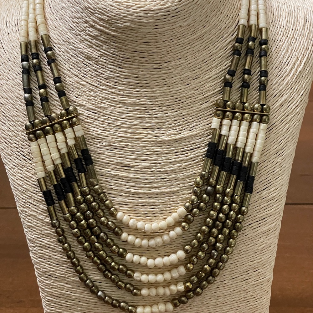 Vintage African Style Tribal Necklace Boho